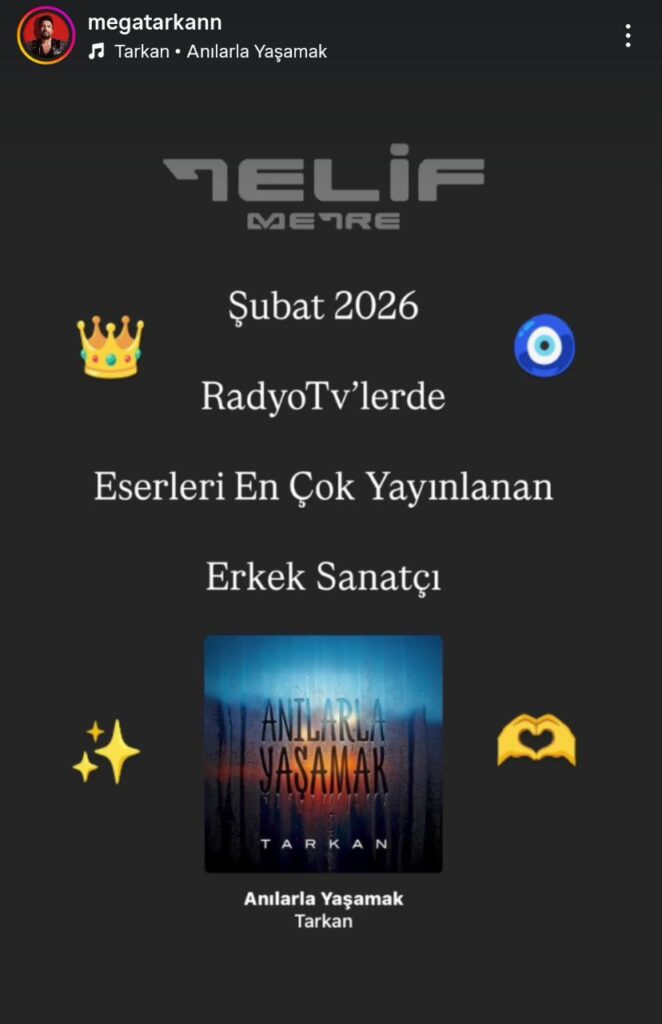 Record Tarkan in Radio and Tv 