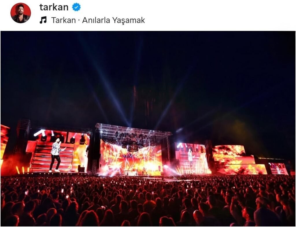 On June 13, 2026, megastar Tarkan performed at a massive private concert at Istanbul Park, organized by Garanti BBVA to celebrate their 80th anniversary. 